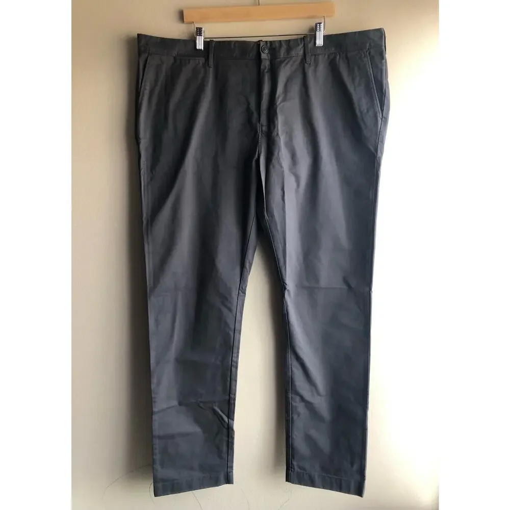 New J.Crew Always 484 Men Slim fit stretch chino pant Gray Size 44x34 - Picture 1 of 13